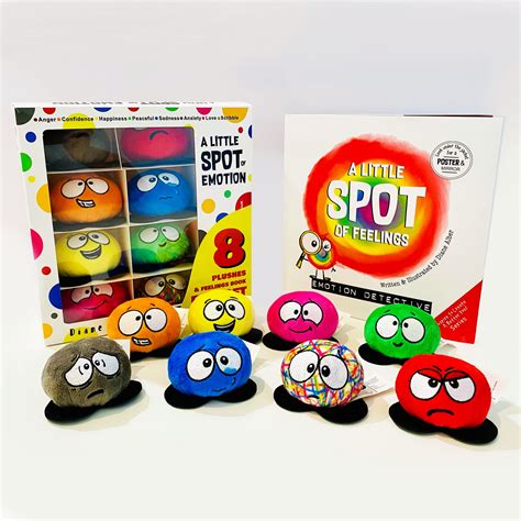 8 MINI Emotion Plush Toys with A Little SPOT of Feelings Hardcover Book ...