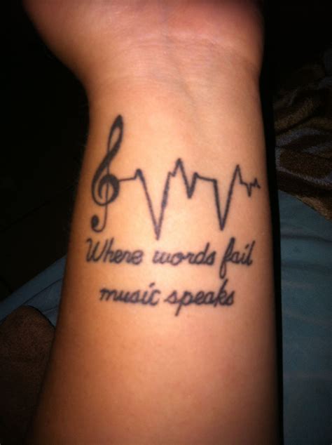 "Where Words Fail ,Music Speaks" #Music #Tattoo | Music quote tattoos ...