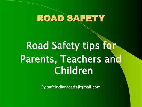 Road Safety Powerpoint Template Free Download