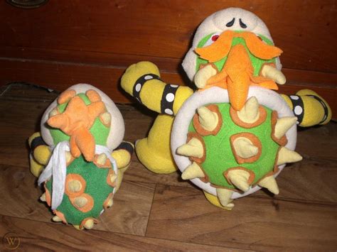 Super Mario Bros Bowser Jr. And 10" Bowser Koopa King Plush Toys Set | #1867788619