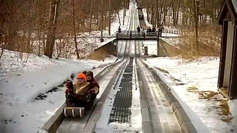 Toboggan Run at Pokagon State Park - YouTube