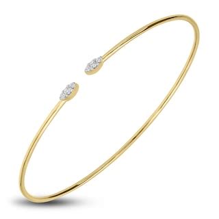 Diamond Cuff Bracelet 10K Yellow Gold | Kay