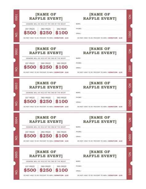 Office Depot Raffle Ticket Template Search Results for Free Printables Microsoft Word ...