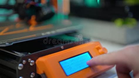 3D printer settings. stock footage. Video of engineering - 299326016