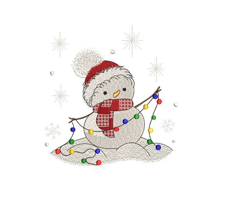 Snowman Machine Embroidery Design , Winter Embroidery, 4 Sizes, Instant ...