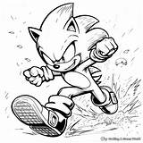 Classic Super Sonic Coloring Pages  Free & Printable sketch template