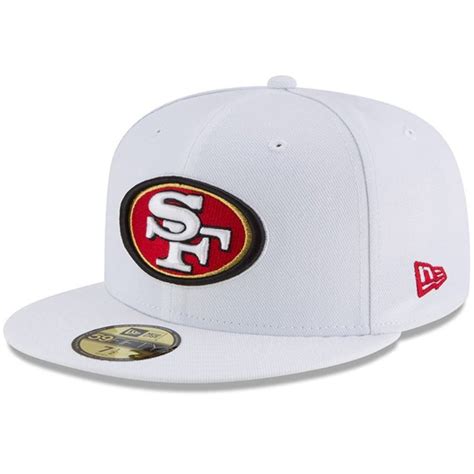 Men's New Era White San Francisco 49ers Omaha 59FIFTY Fitted Hat ...