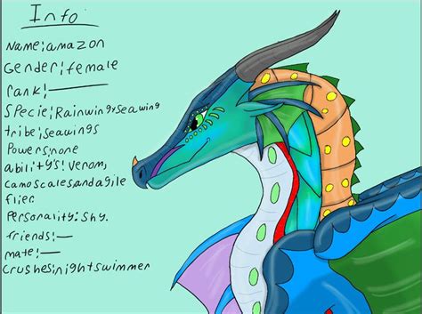 Wings Of Fire Icewing Rainwing Hybrid - Venom by xTheDragonRebornx on DeviantArt, What type of ...