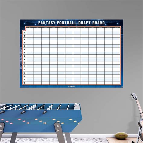 Fantasy Football 12 Team Dry Erase Draft Board Wall Decal | Shop Fathead® for General Sports ...