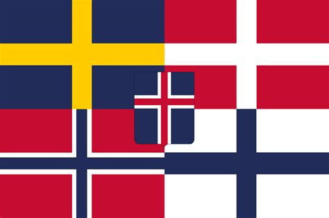 Flag of a Nordic Union led by Iceland. : vexillology