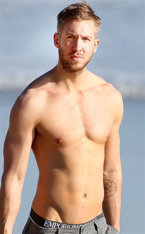 Calvin Harris' Sexy Shirtless Body Is on Full Display at the Beach ...