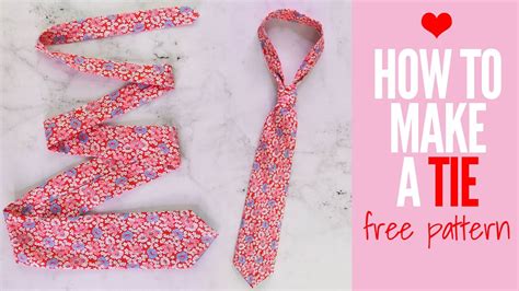 How to Make a Tie - DIY Necktie with Free Sewing Pattern Printable Template - YouTube