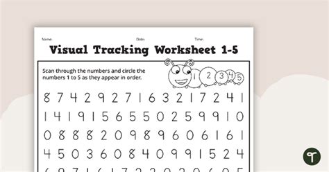 Visual Tracking - Letters and Numbers | Teach Starter