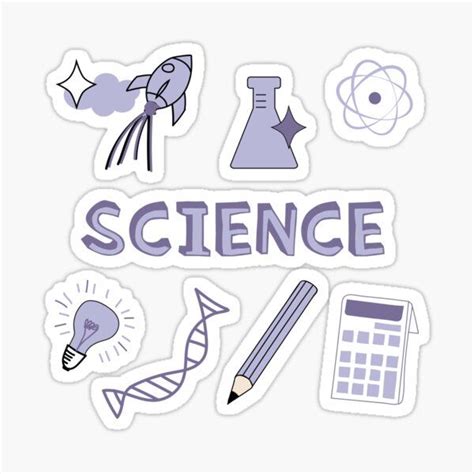 Light Yellow Science School Subject Sticker Pack Sticker by The-Goods | School subject stickers ...