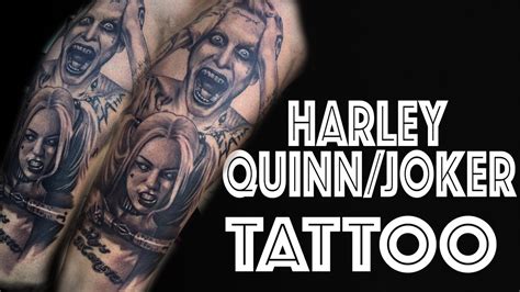 Harley Quinn and Joker TATTOO Time Lapse - YouTube