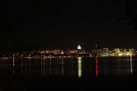 Madison Skyline at Night in Madison, Wisconsin image - Free stock photo ...