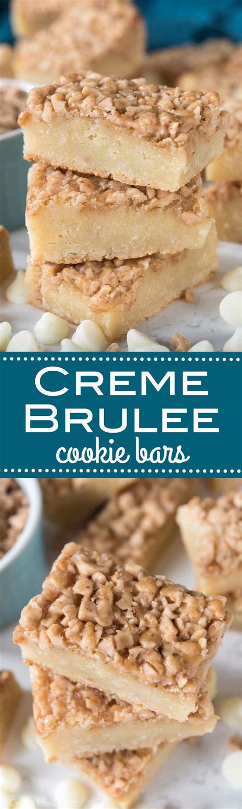 Creme Brulee Cookie Bars - Crazy for Crust