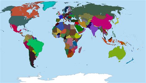 World Map Colored By Country - United States Map