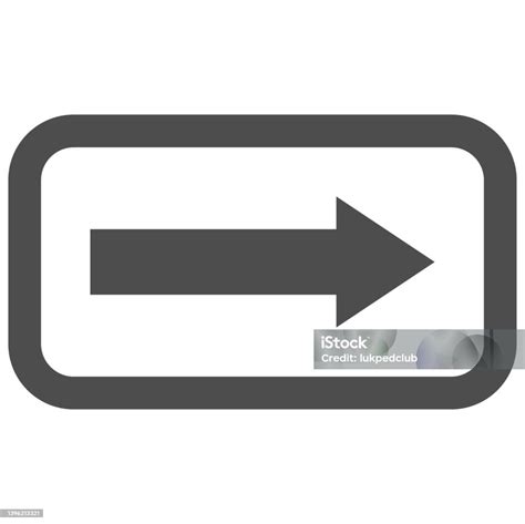 Right Arrow Sign Icon Wayfinding Sign Vector Stock Illustration ...