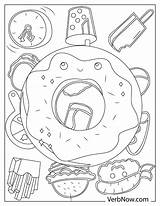 Free CUTE FOOD Coloring Pages & Book For Download Printable PDF  VerbNow sketch template