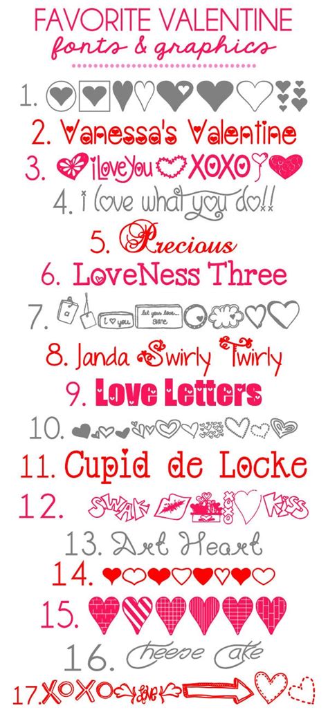 Favorite Valentines Fonts and Graphics – Let's DIY It All – With Kritsyn Merkley