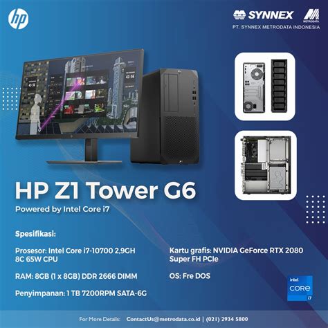 HP Z1 Tower G6, PC Workstation Andal Bertenaga Buat 3D, VR-Ready! - Synnex Metrodata Indonesia