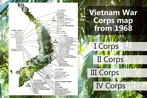 Vietnam War map: Corps to corps (1968) - Click Americana