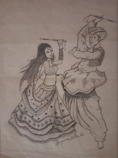 Garba Dance Drawing