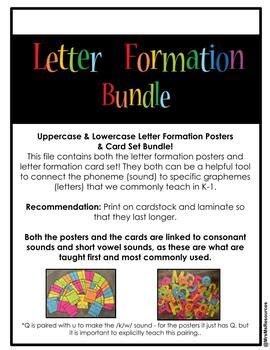 Letter Formation BUNDLE: Posters & Card Set by Mrs M's Resources