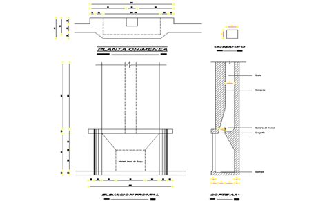 Chimney plan and section layout file