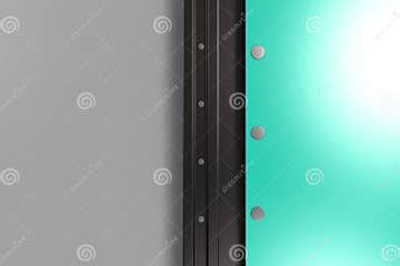 Rectangular Colored Plate on Black and White Background with Rivets Stock Illustration ...
