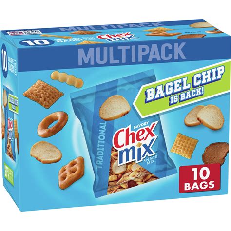 Chex Mix Snack Party Mix, Traditional, Multipack, Pub Mix Snack Bags ...