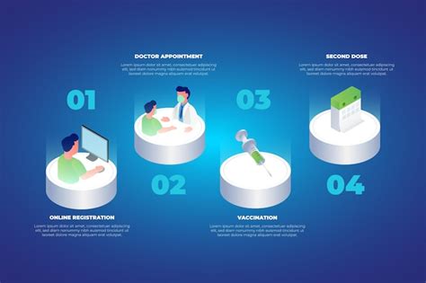 Free Vector | Isometric process infographic template