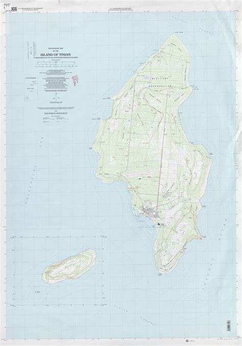 Tinian island topo Map - tinian • mappery