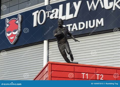 St Helens Rugby League Stadium Editorial Image - Image of clockface ...