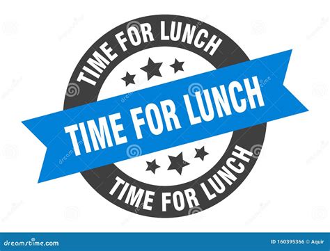 Time for lunch sign stock vector. Illustration of white - 160395366