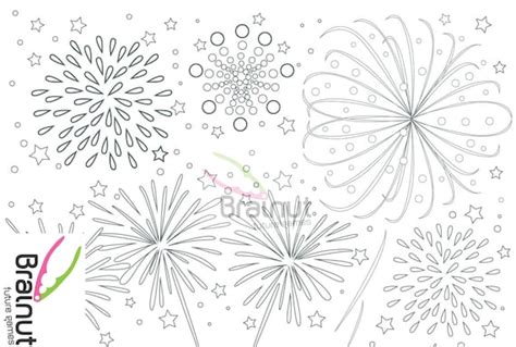 Independence Day Decor Fireworks Color Pages 4th of July - Etsy UK