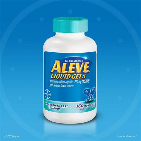 Aleve Pain Reliever, 160 Liquid Gels - Walmart.com - Walmart.com