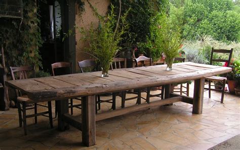 Rustic Wood Patio Dining Table - Patio Ideas