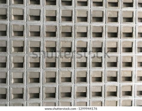 Square Grids Concrete Blocks Wall Decoration Stock Photo 1299944176 | Shutterstock