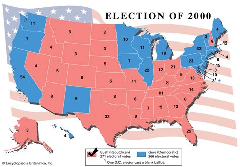 United States presidential election of 2000 | Bush vs. Gore, Electoral ...