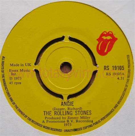 Totally Vinyl Records || Rolling Stones - Angie 7 Inch Vinyl