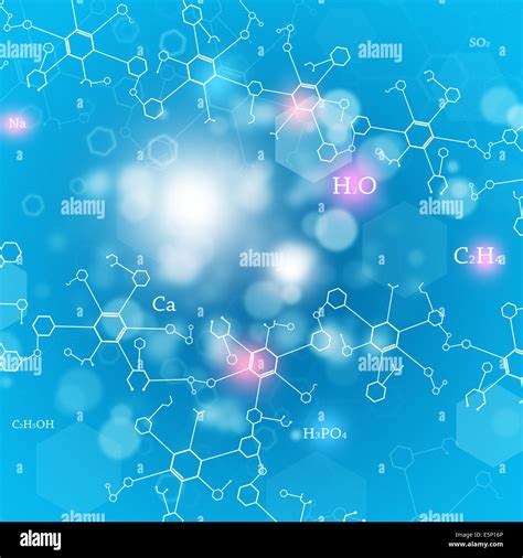 abstract technology and science background with chemistry elements ...