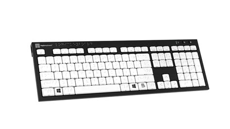 Full QWERTY keyboard with embedded Braille characters | Mystic Access