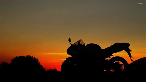 Motorcycle silhouette at sunset wallpaper - Photography wallpapers - #47922