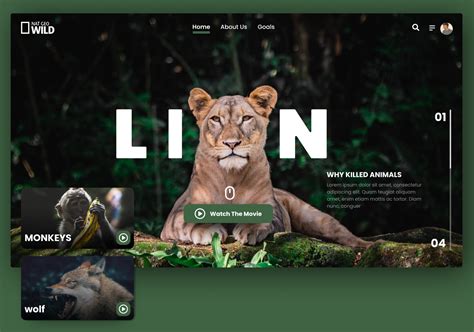 Nat Geo Wild UI&UX Web Design (Community) | Figma Community