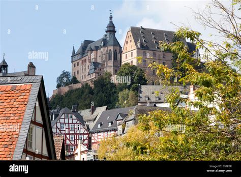 Marburg Castle, Landgrafenschloss, Marburg, Hesse, Germany, Europe Stock Photo - Alamy