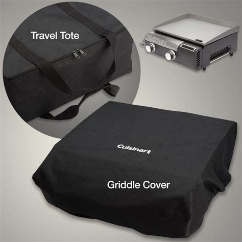 Amazon.com : Cuisinart Gourmet Two Burner Gas Griddle Cover and Tote, Black : Garden & Outdoor