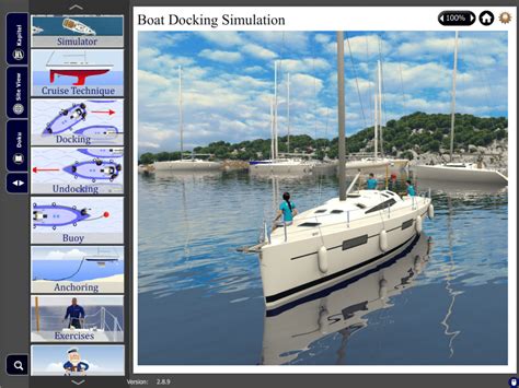 Boat Docking Simulation US-Version - Blue-2 The Sailing Academy