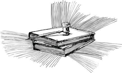 Hand Drawn Law Books And Gavel Stock Illustration - Download Image Now - iStock